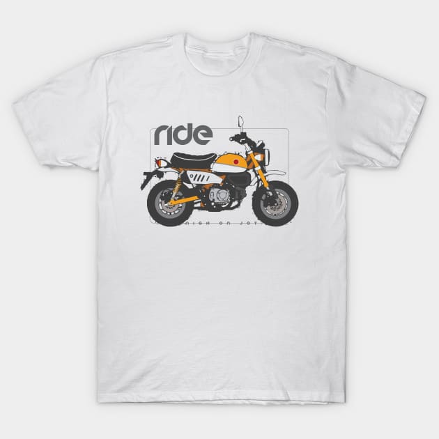 Ride monkey yellow T-Shirt by NighOnJoy